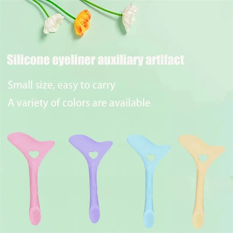Multi-Functional Eyeliner Stencil - Wing Tips & Lipstick Aid, Reusable Silicone Makeup Tools