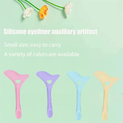 Multi-Functional Eyeliner Stencil - Wing Tips & Lipstick Aid, Reusable Silicone Makeup Tools
