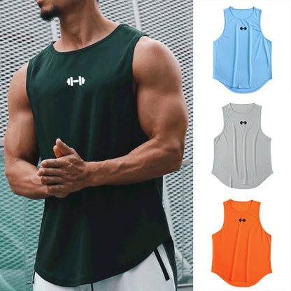 Summer Men’s Gym Tank Top | Quick-Drying Fitness Training Clothing | Loose Bodybuilding Sleeveless Shirt | Fashion Basketball Vest