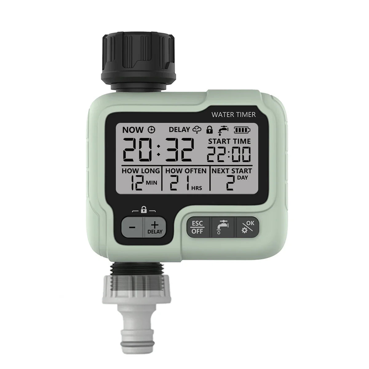 HCT-322 Automatic Water Timer - Digital Garden Irrigation System, Intelligent Outdoor Sprinkler to Save Water and Time