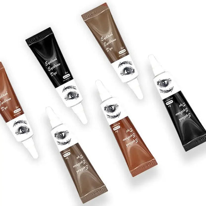 15-Minute Fast Henna Eyelash & Eyebrow Dye Tint Kit – Professional Easy Dye Gel in Brown & Black for Perfect Eyebrows