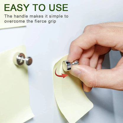 10pcs Super Strong Neodymium Magnetic Pushpins: Durable Steel Suckers for Refrigerator & Whiteboard