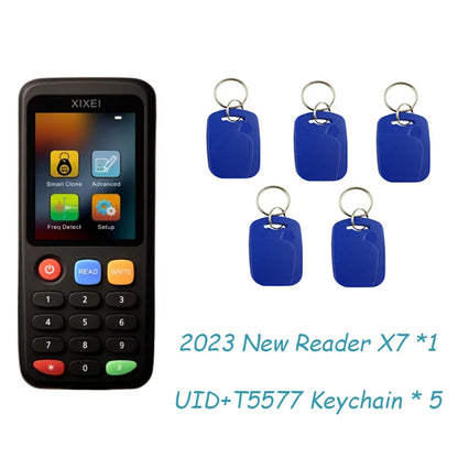 X7 Smart Card Reader RFID Copier IC ID Token Duplicator 125kHz Badge Writer 13.56MHz NFC Programmer
