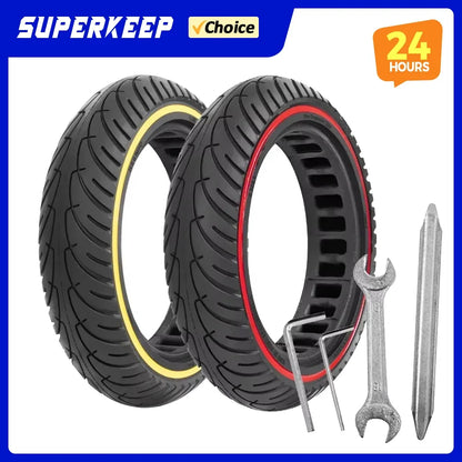 8.5 Inch Honeycomb Solid Scooter Tire - Anti-Explosion Shock Absorbing Replacement Wheel for Xiaomi M365, 1S & Pro
