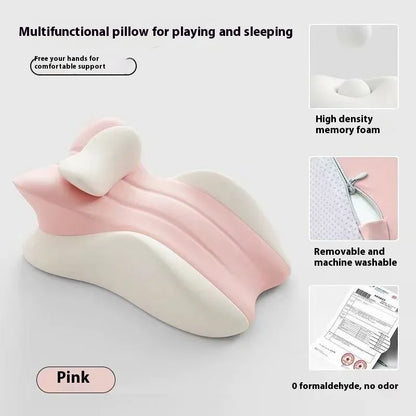 Multifunctional Bedside Reading & Lying Pillow — Prone Cushion for Sleeping, Phone Use, and Relaxation