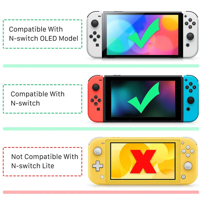 Portrait Flip Grip for Nintendo Switch & OLED – Vertical Mode Handheld Accessory with Joy-Con Grip Stand