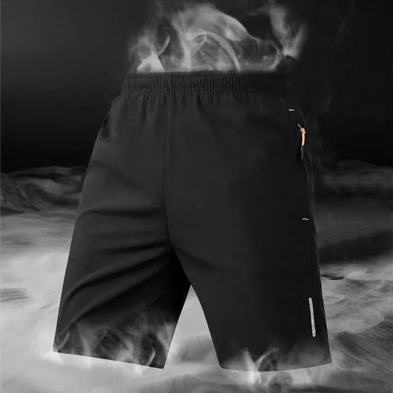 Men's Summer Sports Shorts - Quick-Dry Breathable Ice Silk Running Gym & Beach Shorts