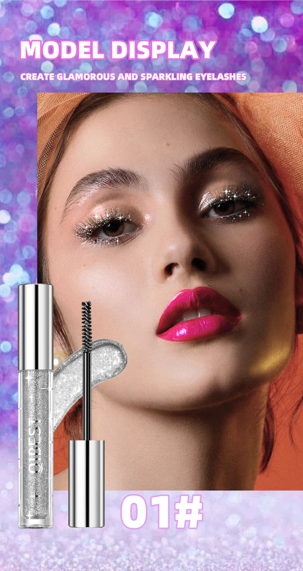 Diamond Galaxy Glitter Mascara – Sweat-Proof, Quick-Dry, Long-Lasting Curling Thick Lash Makeup          Ask ChatGPT