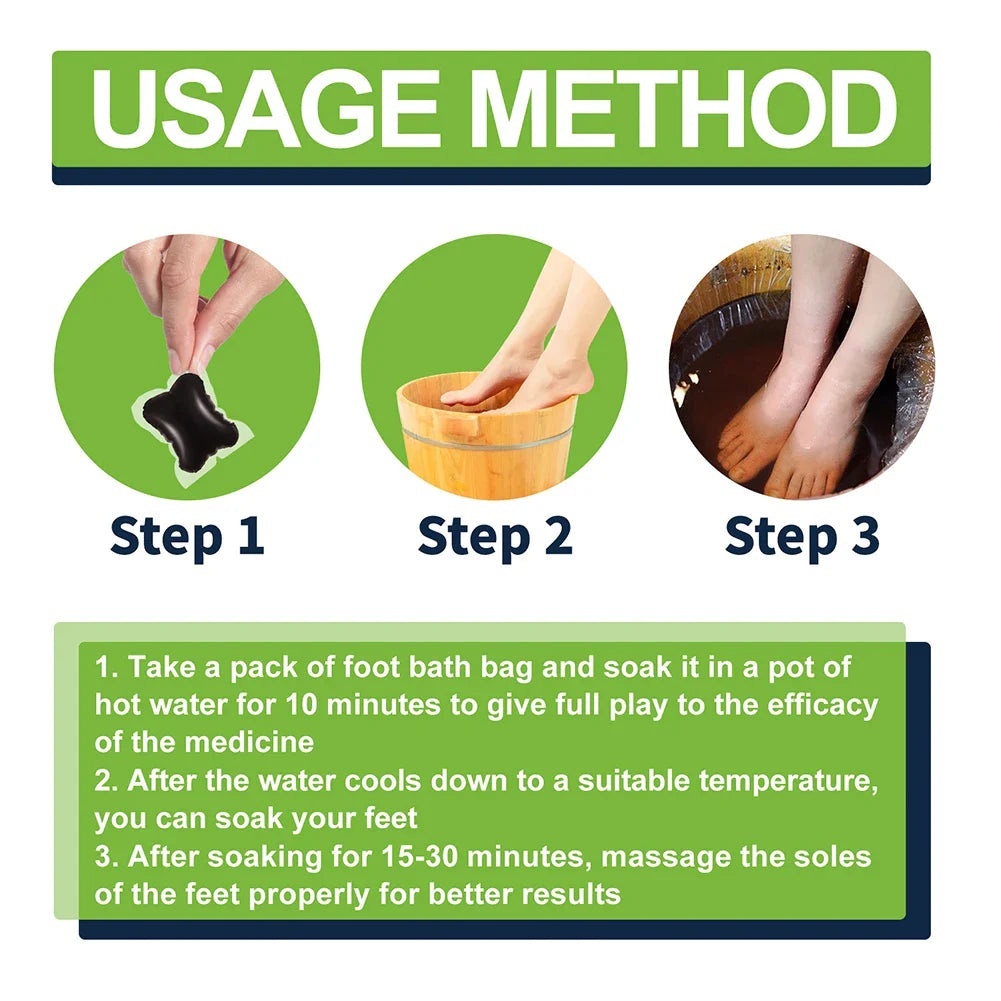 10PCS Detox Foot Soak – Herbal Lymphatic Health, Blood Circulation, Fat Burning, Stress Relief & Foot Bath Dehumidification