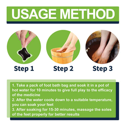 10PCS Detox Foot Soak – Herbal Lymphatic Health, Blood Circulation, Fat Burning, Stress Relief & Foot Bath Dehumidification