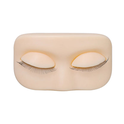GLAMLASH Mini Lash Practice Head – Flat Model for Eyelash Extension Training with Removable Replacement Eyelids