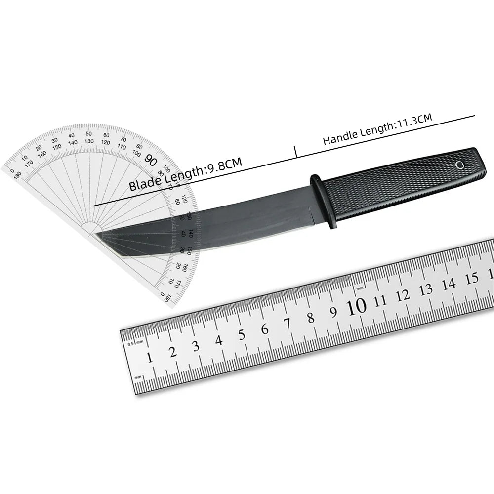 CS KOBUN Tactical Fixed Blade Knife – 8Cr13Mov Tanto Blade for Outdoor, Survival, Hunting & Self-Defense