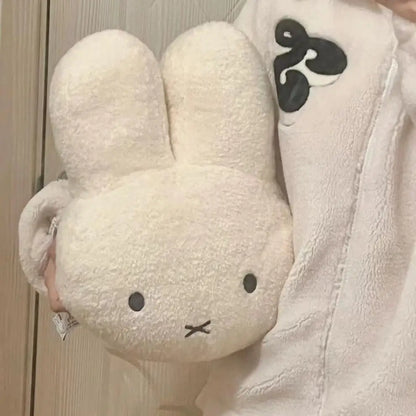 Miffy Black-Eyed Plush Doll - Kawaii Soft Bed & Sofa Cushion Pillow Gift for Kids