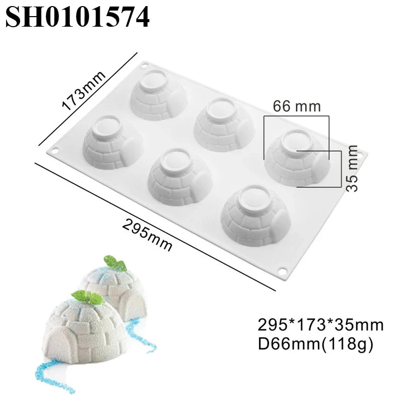 Christmas Silicone Cake Molds — Tree, Snowflake & Hat Shapes for Mousse, Chocolate & Holiday Baking