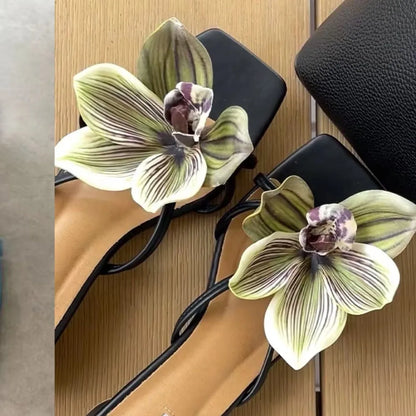 Colorful Thai Fairy Flower Shoe Buckles – Personalized Orchid Simulation Decor for Shoes