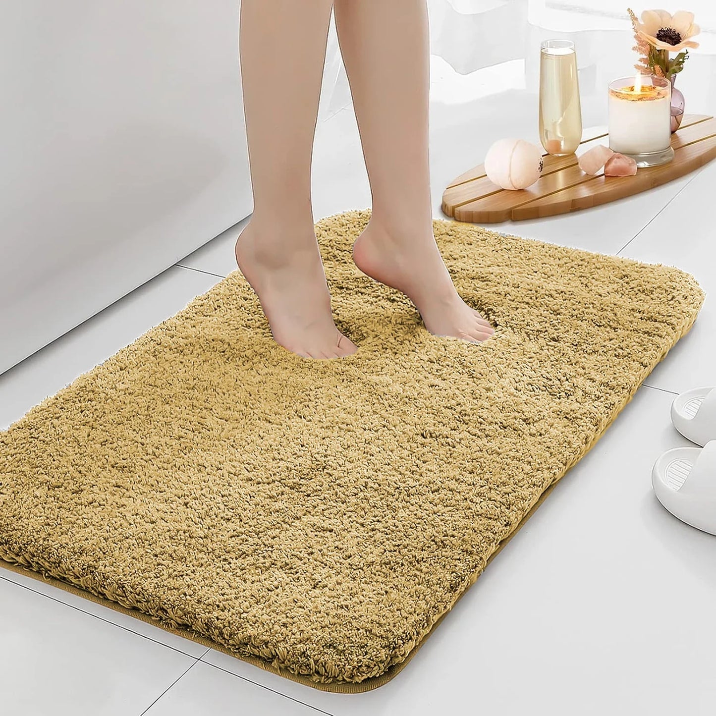 Anti-Slip Bathroom Floor Mat – Water-Absorbent Bath Rug for Home Decoration