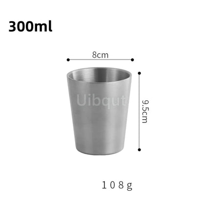 Double-Layer Stainless Steel Scald-Proof Tea & Coffee Mug – Hot Wine Cup Drinkware for Home, Restaurant & Kindergarten Use