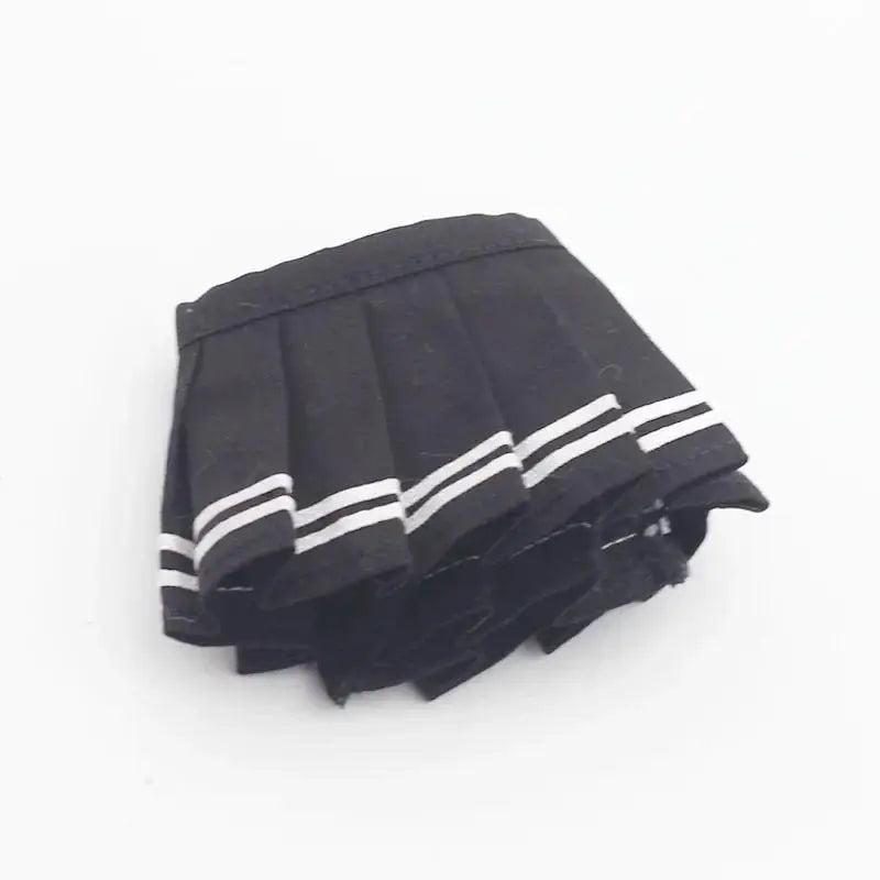Mini Doll Clothes Outfit Set – 15-17cm Labubu V1-V3 Uniform Skirt, Sweater & Sunglasses Accessories