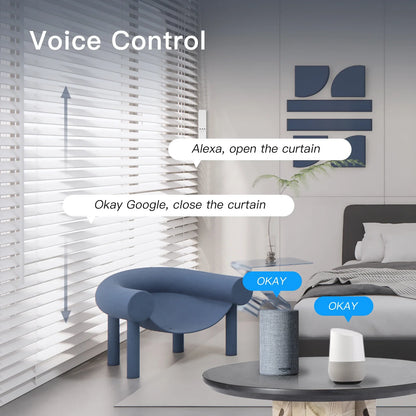 MOES Tuya WiFi Smart Motor for Roller Blinds - Electric Chain Drive with RF Remote and Smart Life App Compatibility - Works with Alexa/Google