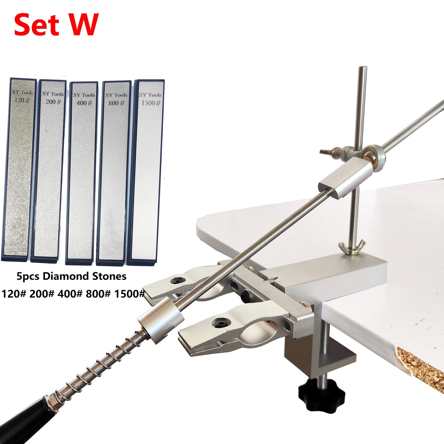 S09 Professional Fixed Angle Knife Sharpener – Apex Knife Sharpening System with Diamond Stones Set for Kitchen Tools