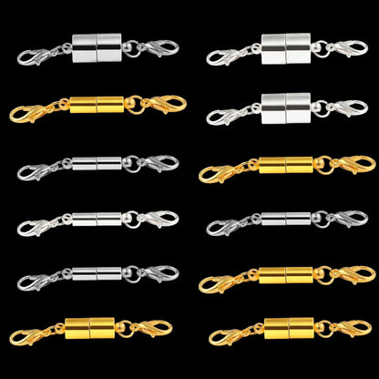 Magnetic Jewelry Clasps - Strong Buckle Connectors with Lobster Clasps for DIY Bracelets, Necklaces & Jewelry Making