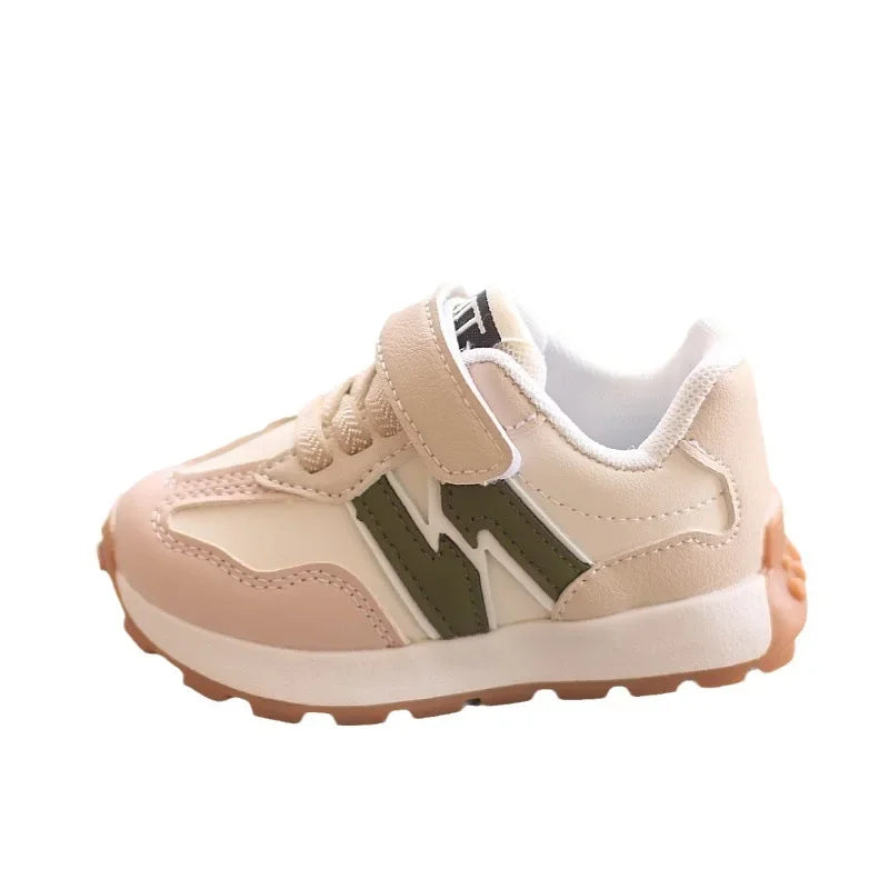New Kids Sports Shoes - Non-Slip Breathable Lace-Up & Hook and Loop Casual Sneakers, Lightweight Soft Sole