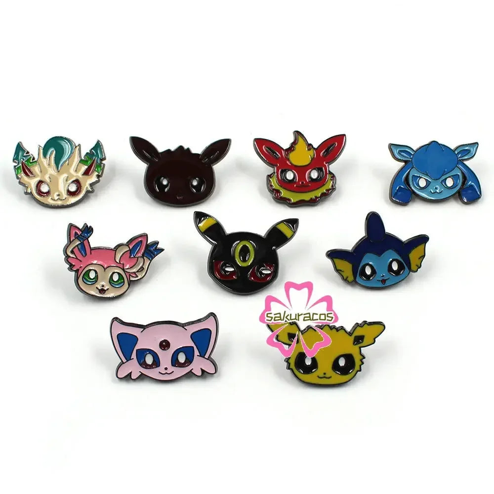 Set of 8 Pokémon Gym Badge Pins – League Region Brooches from Kanto, Johto, Hoenn, Sinnoh, Unova, Kalos & Orange Islands