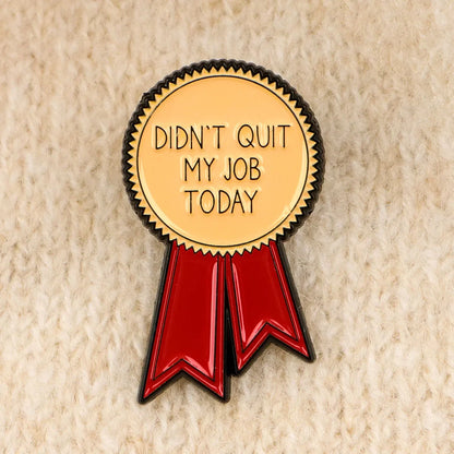 Today Ribbon Enamel Pin – Humorous Lapel Brooch for Backpack, Clothing & Accessories