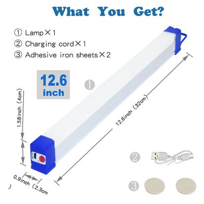 LED Rechargeable USB Lamp Tube – 5V Portable Magnetic Emergency Light for Camping, Outdoor, Vehicle & Night Market Use
