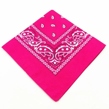 Unisex Cotton Bandana – Paisley Cowboy & Biker Headband, Wrist Wrap & Hair Scarf for Men & Women
