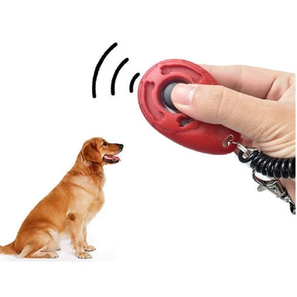 Dog Training Clicker – Adjustable Wrist Strap Pet Trainer for Cats & Dogs, Sound Keychain & Repeller Aid