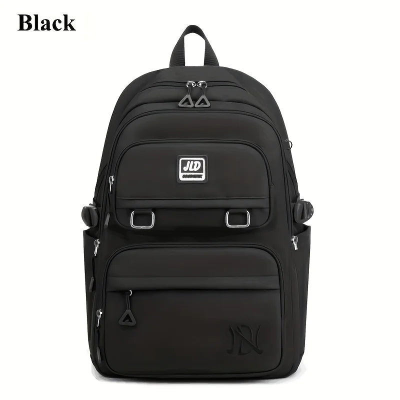 Large Capacity Student Backpack | Casual Waterproof Nylon Double-Shoulder College & Travel Bag