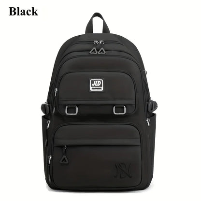 Large Capacity Student Backpack | Casual Waterproof Nylon Double-Shoulder College & Travel Bag