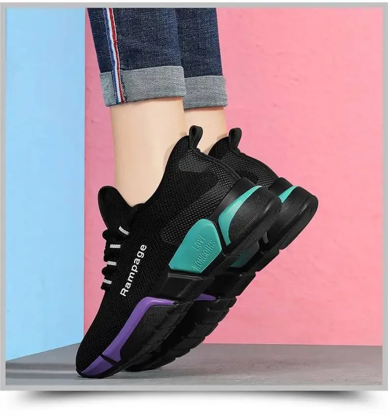 Women's Comfortable Lace-Up Sports Shoes - Lightweight and Versatile for Spring and Autumn