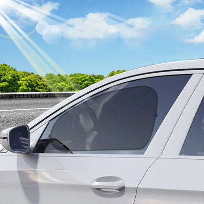SEAMETAL 2PCS Car Window Sunshade Covers - UV Protection Black Sun Shields for Front and Rear Windows, Summer Car Accessories