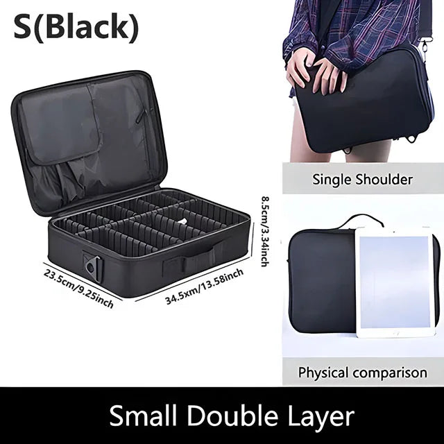 Professional Large Makeup Case – Travel Cosmetic Organizer & Nail Toolbox for Beauty Storage