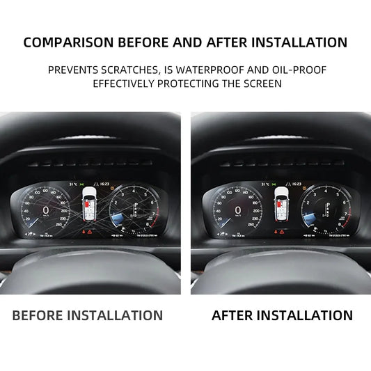 Volvo XC60 XC40 XC90 S60 S90 V60 V90 2018–2023 Nano Transparent Dashboard Protective Film – Anti-Scratch Instrument Panel Screen Cover