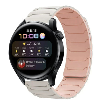22mm Magnetic Silicone Watch Strap – Replacement Sport Wristband for OnePlus Watch 3/2R/2 & OPPO Watch X/X2/4 Pro 46mm Band