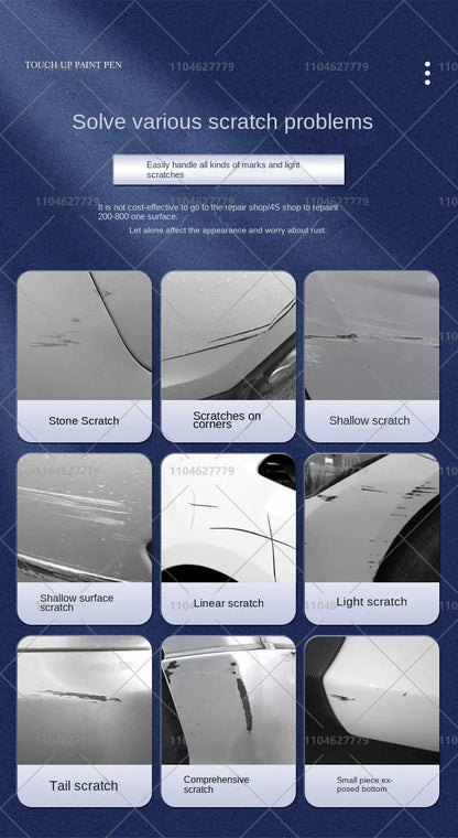 Tesla Paint Repair Pen for 2012-2025 Model 3 Y X S — Car Touch Up Pen Black White Wheel Scratch Repair Agent