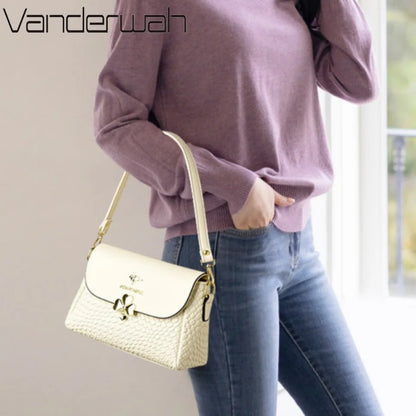 Luxury Women’s Designer Handbags – 2025 Soft Knitting Leather Crossbody Shoulder Bag