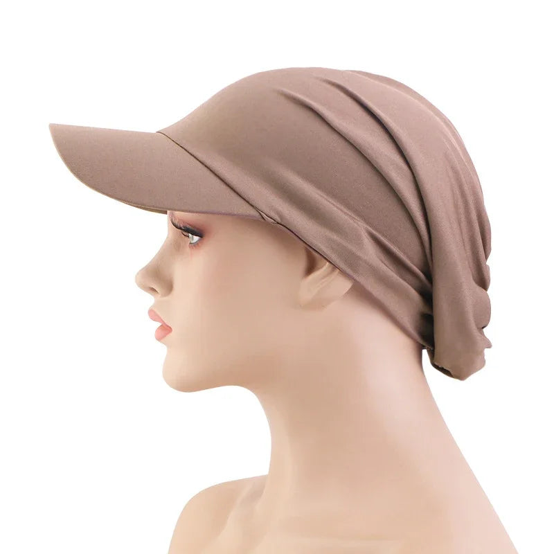 Muslim Women’s Turban Hijab Baseball Cap – Wide Brim Sun Hat, Sports Bonnet & Outdoor Headscarf for Sun Protection