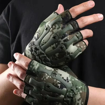 Fingerless Riding Gloves – Non-Slip Half Finger Gloves for Motorcycle, Cycling, Climbing, Hiking & Outdoor Sports