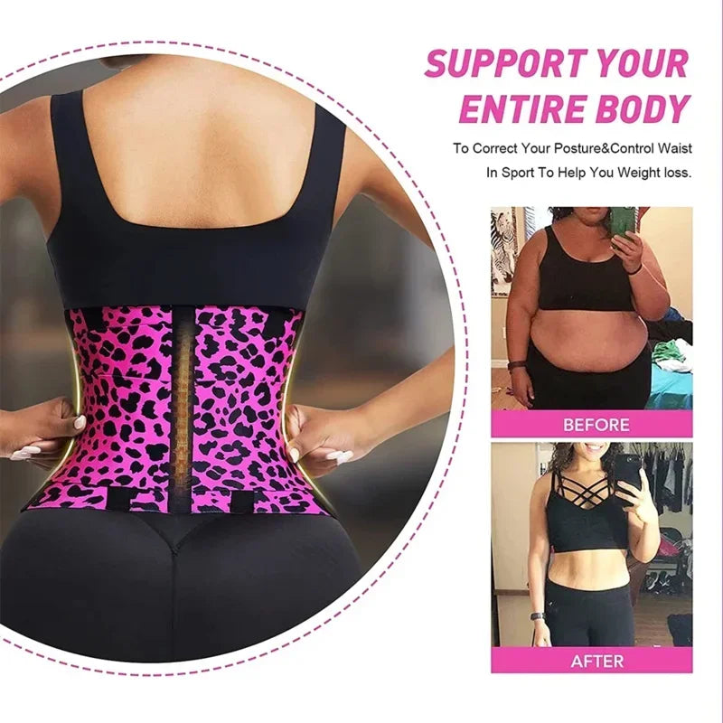 Waist Cincher Belt — Tummy Control Body Shaper with Triple Wrap Corset, Workout Sweat Band & Gym Slimming Girdle