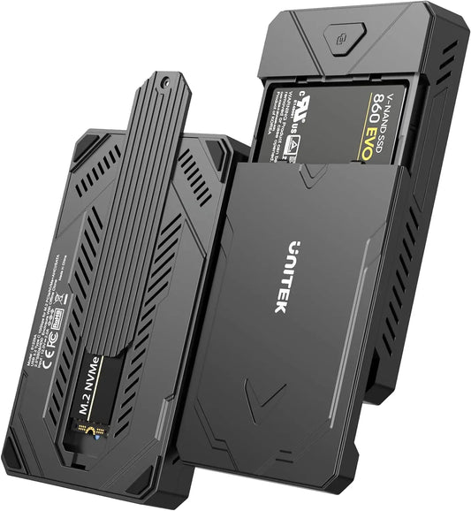Unitek M2 NVMe SSD Enclosure SATA to USB-C 3.2 10Gbps UASP Adapter for 2.5" SSD – M.2 External Drive Case