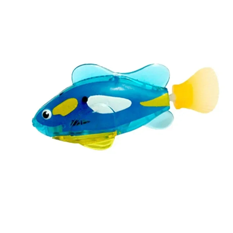LED Interactive Cat Toy Robot Fish – Glowing Electric Swimming Motion Toy to Stimulate Kitten Hunting Instincts & Playful Exercise