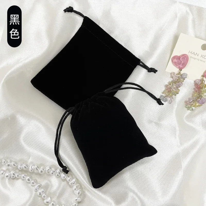 100pcs Velvet Drawstring Bags 7x9cm – Jewelry Packaging, Gift, Wedding & Party Favor Pouches