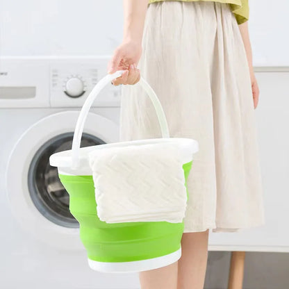 3L Folding Silicone Bucket | Portable Collapsible Bucket for Car Wash, Fishing, Travel & Home Storage