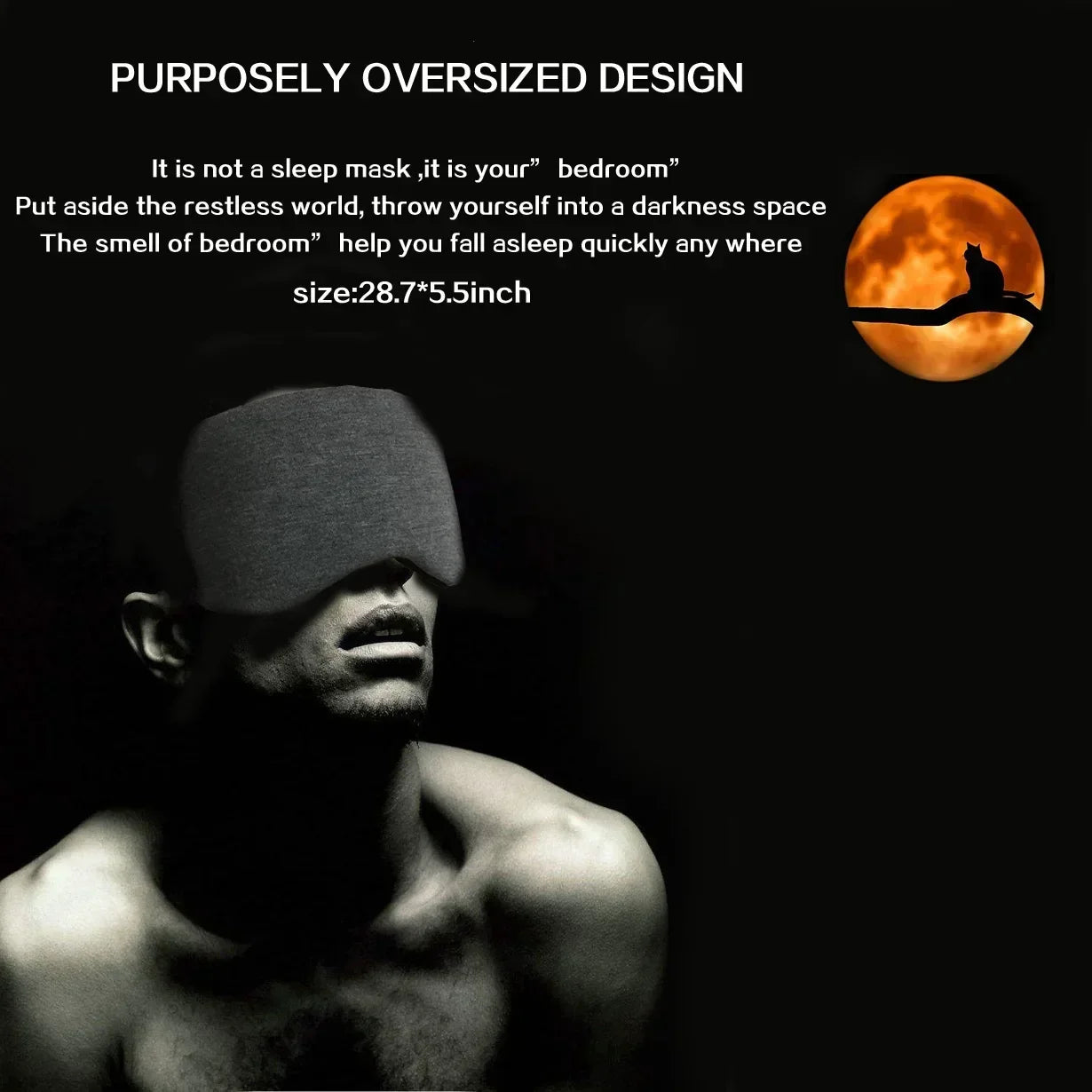 Travel Eyepatch Sleeping Eye Mask – Soft Cotton Silk Blindfold, Portable Eye Cover for Men & Women