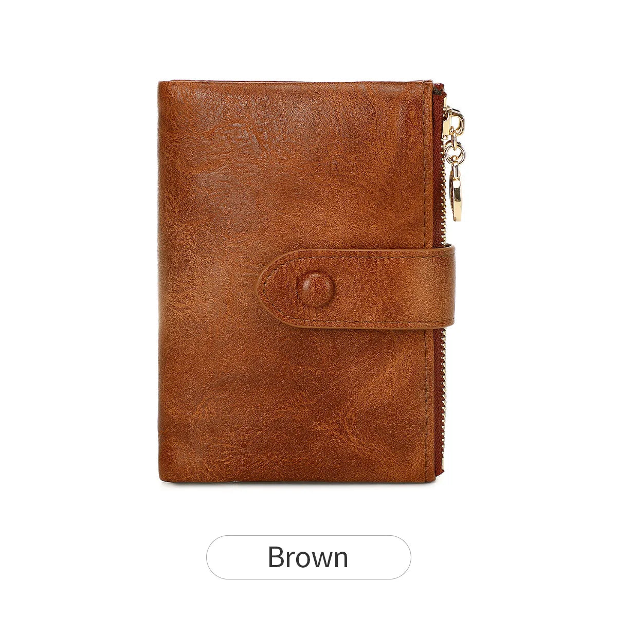 Minimalist Women’s Short Wallet – Large Capacity Triple-Layer Double Zipper Card Holder & Money Bag