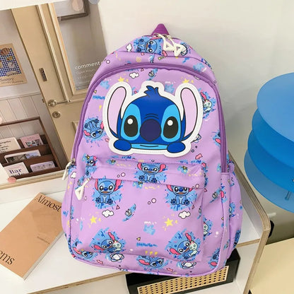 Stitch Print Student Backpack – Lightweight Daypack with Adjustable Straps for School & Daily Commute